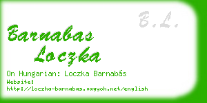 barnabas loczka business card